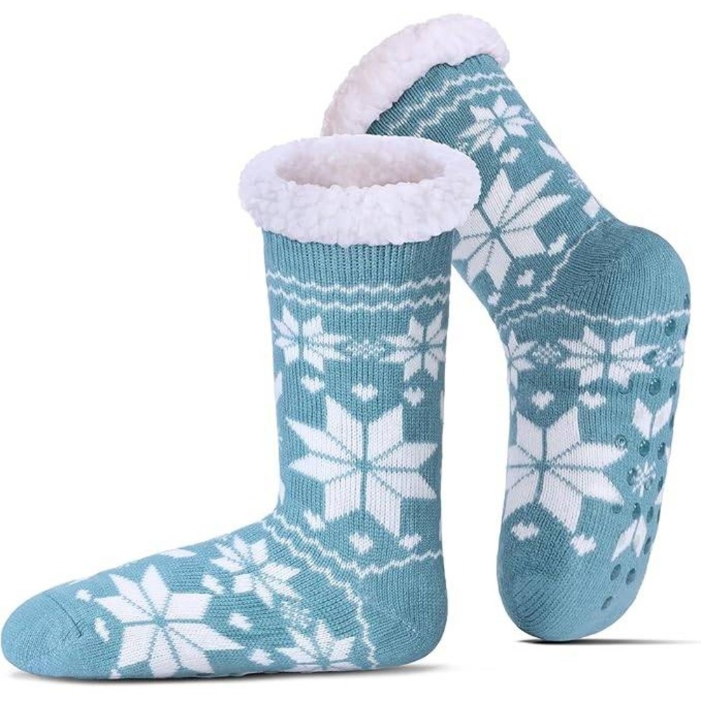 DOSKONI Womens Slipper Socks Fuzzy Non Slip Winter Thick Warm Soft Cozy Fleece